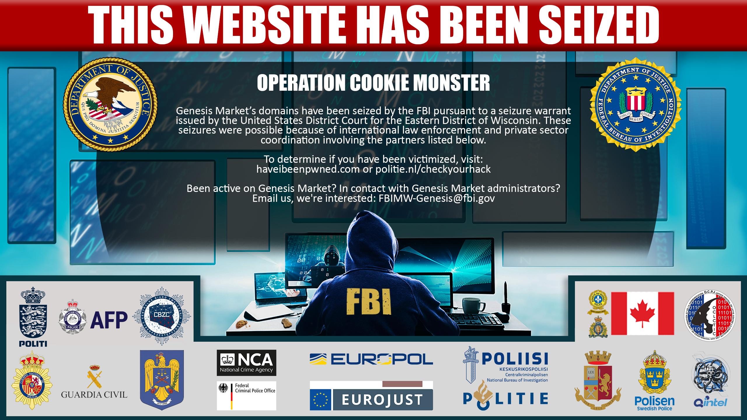 Policjanci CBZC w międzynarodowej operacji zamknięcia przestępczego serwisu internetowego